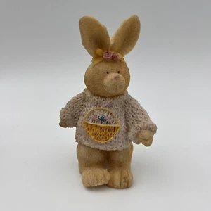 Easter Bunny Figurine - Walking Rabbit With Knit Sweater - Picture 1 of 6