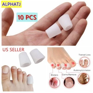 10) Stck. Silikon Gel rosa Zehenpartie Fingerhülsen Schutzhüllen für Blisterpackung WEICH - Bild 1 von 10