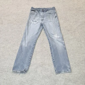 Pantalones de mezclilla rectos Rustler rasgados lavado claro azul para hombre talla 34 X 32 / 34 W X 32 L - Imagen 1 de 7