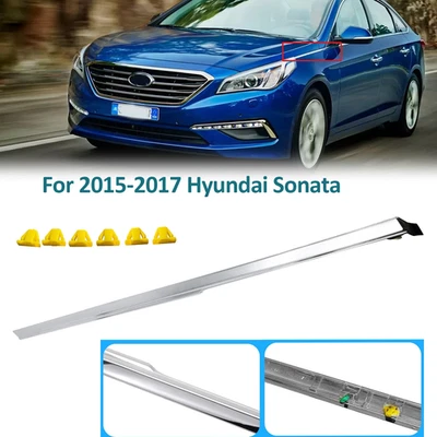 For 2015 2016 2017 Hyundai Sonata Front Fender Chrome Garnish Molding Trim Left - Image 1 of 4
