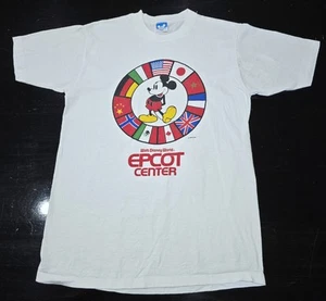 Vtg 80s Disney Epcot T-shirt Mickey Mens Size L Large Character Fashions Single - Picture 1 of 11
