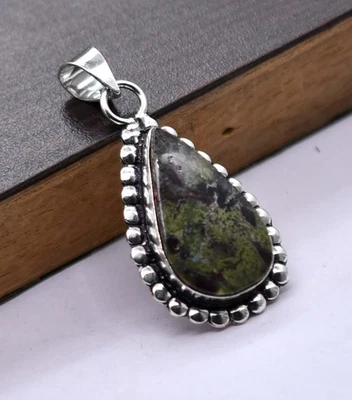 Ciondolo In Pietra Di Sangue Di Drago Etnico Fatto A Mano Gioielli 2" P 5159 - Immagine 1 di 4