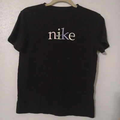 The Nike Tee-Loose Fit- Kids Sz. M Black w/ Embroidered Logo ... - Image 1 of 4