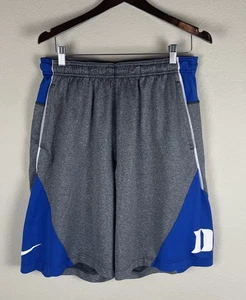 Duke Blue Devils Nike Dri Fit Gray Basketball Shorts Size XL With Pockets - Picture 1 of 8
