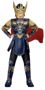 Thor Halloween Boy’s Costume Large 12-14 Jumpsuit Cape Mask - Picture 1 of 7