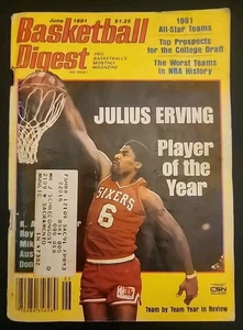Julius Erving Basketball Digest Magazine June 1981 Philadelphia 76ers NBA - Picture 1 of 7