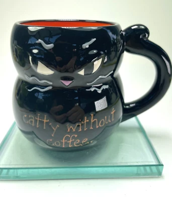 Grasslands Road Catty Without Mug Black Orange Interior 12oz Handprinted Cup B19 - Image 1 of 4