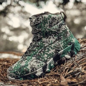 Men's Military Tactical Ankle Boots Combat Army Shoes Hiking Work Boots Camping - Picture 1 of 35