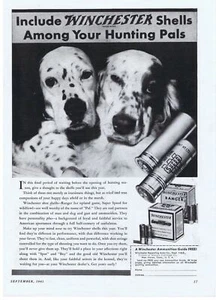 1941 Winchester Munition English Springer Spaniels Jagdfreunde Druckanzeige - Bild 1 von 1