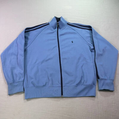 Chaqueta Polo Deportiva Lauren DE COLECCIÓN Para Hombre Grande Azul Cremallera Completa Pista Atlética Años 90 Foto 1 de 4
