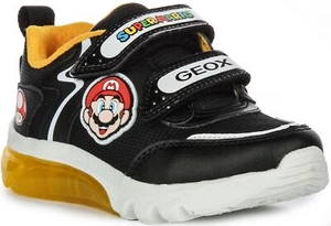 Geox J Ciberdrone E Mario Brother Scarpe Unisex Nere Gialle UK 7 - 13 - Foto 1 di 6