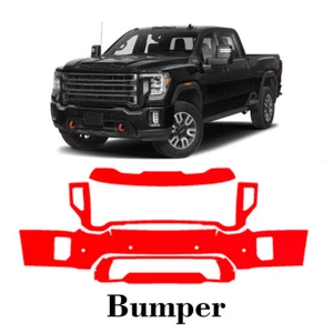 Front bumper PreCut PPF Paint Protection Film For GMC Sierra 2500HD 2020-2023 - Picture 1 of 6