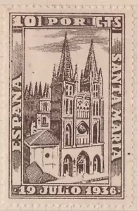 BURGOS - Junta Central Carlista 10 Cts. - Sofima 4D Spain Civil War - Bild 1 von 1