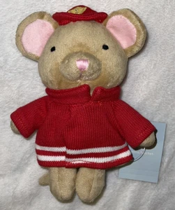 GYMBOREE BAMBINO NEONATO RAGAZZO NEVE ACCOGLIENTE POMPIERE TOPO ANIMALE PELUCHE SONAGLIO 8" giocattolo nuovo con etichette - Foto 1 di 2