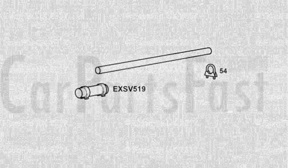 Escape Entre Tubo Volkswagen Golf 2.0 Gasolina Convertible 05/1998 A 04/2000 Foto 1 de 1