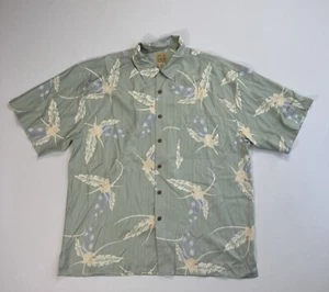 Jos A Bank Men’s XL 100% Silk Button Down Shirt Floral Vacation Beach Preppy - Picture 1 of 7