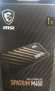 Msi Spatium 1tb M450 Pcle 4.0 Nvme M.2 Ssd - Picture 1 of 4