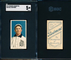 1910 T206 Piedmont Billy Nattress Portrait + SGC 5 EX + Buffalo Bisons