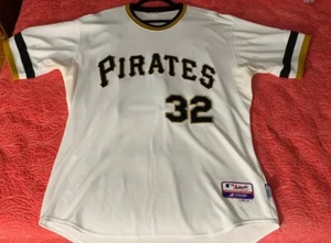 Authentic Majestic TBTC Pittsburgh Pirates Schultz #32 1971 Throwback Jersey 48 - Foto 1 di 2