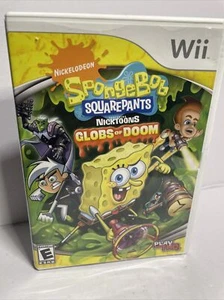 Wii SpongeBob SquarePants No manual CIB Nicktoons Globs of Doom WII TESTED - Picture 1 of 4