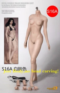 Figura de acción delgada cuerpo femenino sin costuras TBLeague 1/6 pálida para modelo de muñeca de 12 pulgadas - Imagen 1 de 10