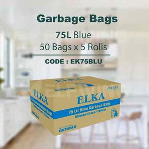 Elka 75L Garbage Bags (Blue) EK75BLU - Picture 1 of 6