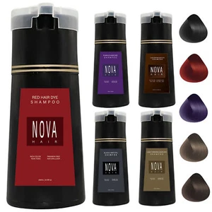 Champú tinte cabello 2024, champú tinte instantáneo Nova Hair, champú color cabello para cabello - Imagen 1 de 15