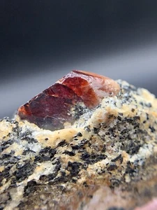 28.02g Natural Red Blood Zircon Crystal Museum Quality Mineral Specimen Pakistan - Picture 1 of 6