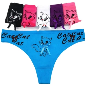 6 Pack Women's Cotton Underwear Sexy Ladies Thongs G-string Knickers Lingerie - Picture 1 of 10