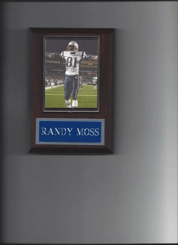 RANDY MOSS PLAQUE NEW ENGLAND PATRIOTS FOOTBALL NFL Cover