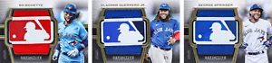 2023 Topps Definitive Triple MLB Logo Bichette/Guerrero Jr./Springer Logoman 1/1 - Picture 1 of 2