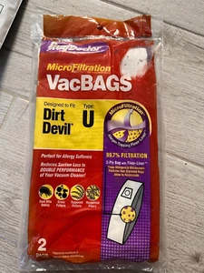 1 Rug Doctor Mikrofilter Staubsaugerbeutel 2 passend für Dirt Devil Typ U Staubsauger (B1) - Bild 1 von 2