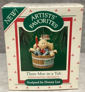 Hallmark 1987 Andenken Ornament Drei Männer in einer Wanne - Bild 1 von 2