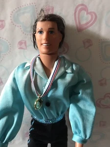 STUNNING! Ken Olympic Skater Brown Hair Blue Eyes BARBIE for OOAK ~Beautiful~ - Picture 1 of 5
