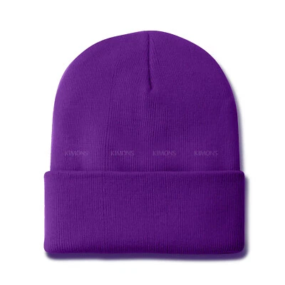 Gorro Gorra Tejido Liso Esquí Calavera Puño Invierno Cálido Slouchy Hombres Mujeres CF Unisex Foto 1 de 4