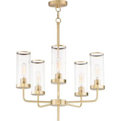 Maxim Lighting 11475CRSBR Crosby Chandelier Satin Brass - Image 1 of 4