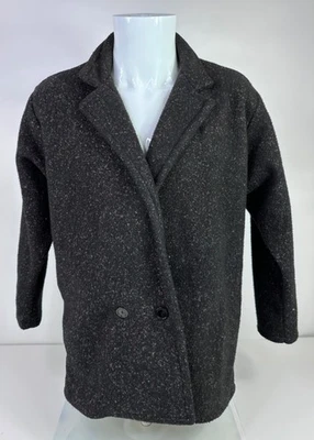 Polar Fleece Separate Editions Button Up Jacket Womens Black Size M — 第 1/4 张图片