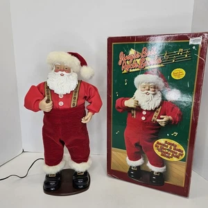 Vintage Jingle Bell Rock Babbo Natale Musical Dancing Claus 1° Edizione 1998 Funzionante! - Foto 1 di 20