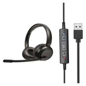 USB Computer Headset Gaming Headphone Digital Sound Processing for Online Office - Picture 1 of 8