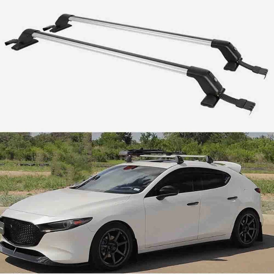 For Mazda 3 Sedan 41.3" Car Top Roof Rack Cross Bar Luggage Carrier Bar w/Lock Foto 1 de 4