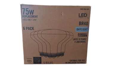 6-PACK Ecosmart 75-W BR40 Dimmable LED Light Bulb 5000K Daylight - Image 1 of 2