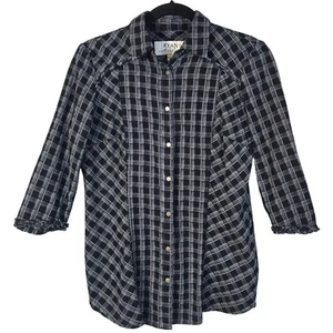 Ryan Michael Shirt Damen S Krähe bestickt Kopfschmuck Western Southwestern  - Bild 1 von 13