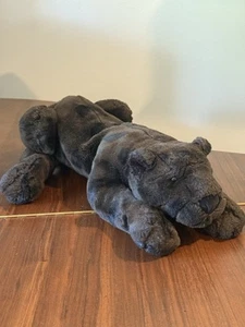 Manhattan Toy 1997 Black Leopard Jumbo realistic Plush Stuffed Panther 32” Long - Picture 1 of 10