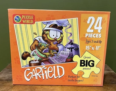 Rompecabezas Garfield 1999 vintage sellado Jim Davis "Sombrero de chef Garfield" Foto 1 de 2