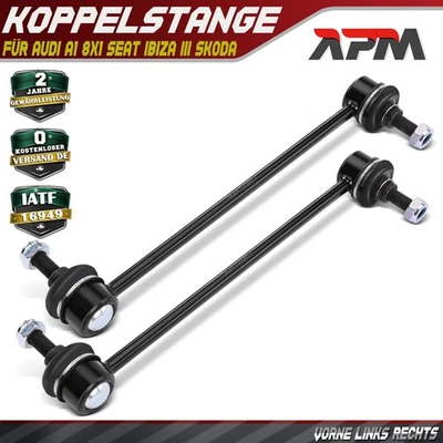 2x Koppelstange Vorne Links Rechts für Audi A1 A2 VW Polo 9N UP! Skoda Fabia I - Bild 1 von 4