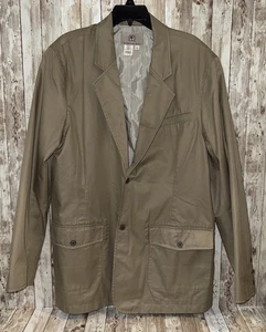 The Territory Ahead Tan Button Jacket Men's 44L Cotton 44 Long Field Blazer Coat - Imagen 1 de 15