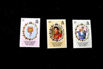 SOLOMON ISLANDS 1981 年皇家婚礼 S 450-452 全新无标签 — 第 1/4 张图片