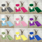 3-Piece Bathroom Bath Mat Contour Rug Set with Toilet Lid Cover #6
