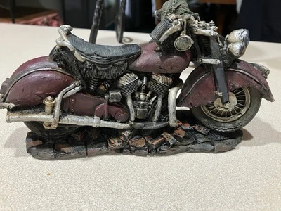 Estatuilla de motocicleta india vintage usada Foto 1 de 3