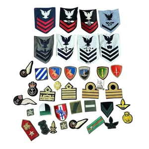 Large Vintage Military Patch Lot British American Italian 30+ Patches SEE PHOTOS - Picture 1 of 24